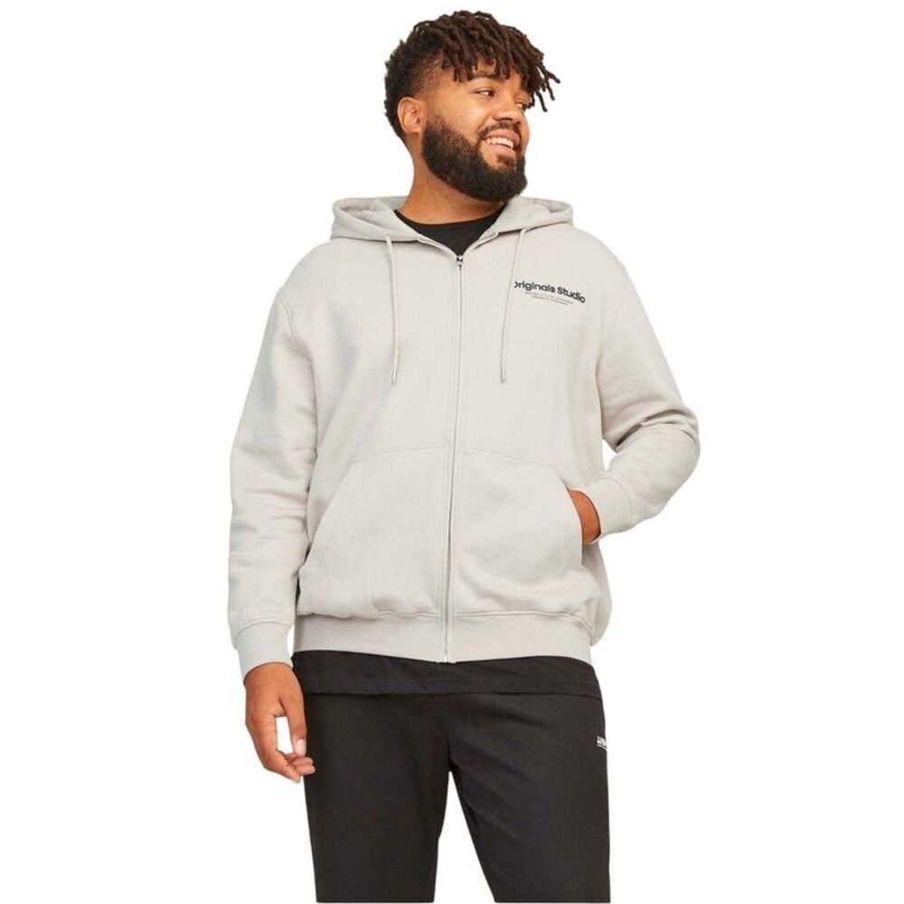 Jack And Jones Mens Vester Full Zip Hoodie / Moonbeam